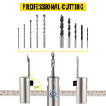Amocart Adjustable Steel Hole Saw Cutter Kit 40-200mm w/ Shield Hole Cutter Drill Bit DIY Tool Sheetrock Veneer Slate