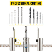 Charger l'image dans la visionneuse de galerie, Amocart Adjustable Steel Hole Saw Cutter Kit 40-200mm w/ Shield Hole Cutter Drill Bit DIY Tool Sheetrock Veneer Slate
