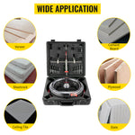 Amocart Adjustable Steel Hole Saw Cutter Kit 40-200mm w/ Shield Hole Cutter Drill Bit DIY Tool Sheetrock Veneer Slate