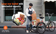Bild in Galerie-Viewer laden, Amocart 20inch 7 Speed Adult Tricycles Bike Adult Trikes 3-Wheeled Bicycles Carbon Steel Cruiser Bike with Basket
