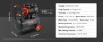 Amocart Silent Air Compressor 9L 18L 24L 35L Quiet Oil-free Portable Air Pump for Home Repair Tire Inflation Whisper Compressor