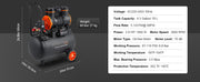 Load image into Gallery viewer, Amocart Silent Air Compressor 900W 1450W 1800W Quiet Oil-free Portable Air Pump for Repair Tire Inflation Whisper Compressor
