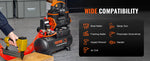 Amocart Silent Air Compressor 9L 18L 24L 35L Quiet Oil-free Portable Air Pump for Home Repair Tire Inflation Whisper Compressor