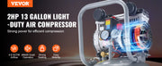 Charger l'image dans la visionneuse de galerie, Amocart 13 Gallon Air Compressor 2HP Oil Free Air Compressor with 125 PSI Max Pressure for Tire Inflation Auto Repair Painting
