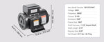 Amocart 7.5HP Air Compressor Motor 230V 31.6Amps Electric Single Phase Motor 3450RPM 184T Frame for Compressors CW/CCW Rotation