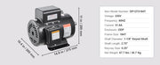 Bild in Galerie-Viewer laden, Amocart 7.5HP Air Compressor Motor 230V 31.6Amps Electric Single Phase Motor 3450RPM 184T Frame for Compressors CW/CCW Rotation
