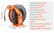 Bild in Galerie-Viewer laden, Amocart Retractable Air Hose Reel 50FT Rubber Air Compressor Hose Reel Auto-Rewind w/ 5FT Lead in Ceiling Wall-Mounted Air Hose
