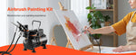SucceBuy Airbrush Kit, Air Brush Kit with Air Compressor 3 Dual-Action Professional Airbrushes with 3 Tips for Cake Decorating