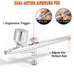 Amocart Professional Dual-Action Airbrush Kit 120W Electric Spray Gun Air Brush Painting Art Nail Tattoo Makeup Model Sprayer