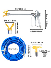 Load image into Gallery viewer, Amocart Airless Paint Spray Hose Kit 50ft 3600 psi High Pressure Fiber Tube 8 inch Rod Pole Including 517 Tip and Tip Guard
