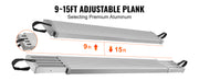 Charger l'image dans la visionneuse de galerie, Amocart Telescoping Aluminum Work Plank 9-15 Feet 500lbs Capacity 12.5in Width Aluminum Scaffold Plank Extension Staging Plank
