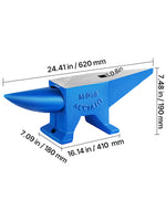 SucceBuy Single Round Horn Anvil Cast Steel Block Blacksmith Bench Tool 10-60KG Jewelery Making Manual Equipment for Metalsmiths