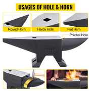 Bild in Galerie-Viewer laden, Amocart 10-60Kg Steel Single Round Horn Anvil Steel Block Blacksmith Bench Tool Jewelry Making Manual Equipment for Metalsmiths
