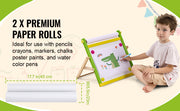 Charger l'image dans la visionneuse de galerie, Amocart 32PCS Kids Drawing Board Painting Accessories with Chalks Dry-Erase Markers &amp; Paper Kit for Desktop/Standing Art Easel
