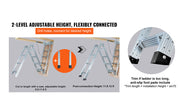 Load image into Gallery viewer, Amocart Attic Ladder Foldable 350pound  22.5" x 63" Multi-Purpose Aluminium Extension Light Fits 9.5'-12' Ceiling Heights
