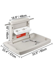 Bild in Galerie-Viewer laden, Amocart Baby Changing Station Commercial Wall Mount Baby Diaper Changing Table Fold Down Vertical Restroom Baby Changing Table
