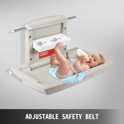 Bild in Galerie-Viewer laden, Amocart Baby Changing Station Commercial Wall Mount Baby Diaper Changing Table Fold Down Vertical Restroom Baby Changing Table
