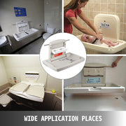 Bild in Galerie-Viewer laden, Amocart Baby Changing Station Commercial Wall Mount Baby Diaper Changing Table Fold Down Vertical Restroom Baby Changing Table
