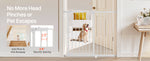Amocart Baby Gate 28/30/36 Inches High Dog Gate Easy Step Walk Thru Child Pet Security Pressure Mount Kit Wall Cups Doorways
