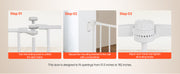 Charger l'image dans la visionneuse de galerie, Amocart Baby Gate 28/30/36 Inches High Dog Gate Easy Step Walk Thru Child Pet Security Pressure Mount Kit Wall Cups Doorways
