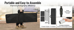 Amocart 10 x 10 ft Heavy Duty Backdrop Stand Height Adjustable Photography Backdrop Stand for Party Wedding Display Exhibition