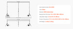 Amocart Backdrop Stand Adjustable Photo Backdrop Kit Heavy Duty Projector Screen Stand for Wedding Photo Video Studio Party