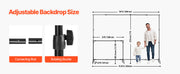 Load image into Gallery viewer, Amocart Backdrop Stand Adjustable Photo Backdrop Kit Heavy Duty Projector Screen Stand for Wedding Photo Video Studio Party
