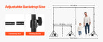 Amocart Backdrop Stand Adjustable Photo Backdrop Kit Heavy Duty Projector Screen Stand for Wedding Photo Video Studio Party