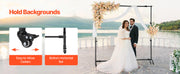 Load image into Gallery viewer, Amocart Backdrop Stand Adjustable Photo Backdrop Kit Heavy Duty Projector Screen Stand for Wedding Photo Video Studio Party
