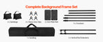 Amocart Backdrop Stand Adjustable Photo Backdrop Kit Heavy Duty Projector Screen Stand for Wedding Photo Video Studio Party