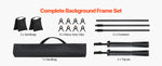 Amocart Backdrop Stand Adjustable Photo Backdrop Kit Heavy Duty Projector Screen Stand for Wedding Photo Video Studio Party