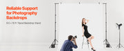 Load image into Gallery viewer, Amocart Backdrop Stand Adjustable Photo Backdrop Kit Heavy Duty Projector Screen Stand for Wedding Photo Video Studio Party
