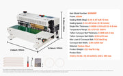Bild in Galerie-Viewer laden, Amocart Horizontal Bag Band Sealing Machine Continuous Band Sealer Machine Carbon Steel for 0.02-0.8 mm Plastic Bags Films
