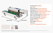 Charger l'image dans la visionneuse de galerie, Amocart Continuous Bag Band Sealing Machine 6-12 mm Horizontal Band Sealer with Inflation Function for 0.02-0.8 mm Plastic Bags
