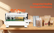 Load image into Gallery viewer, Amocart Automatic Horizontal Band Sealer Continuous Bag Band Sealing Machine with Count Function for 0.02-0.8 mm Plastic Bags
