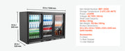 Bild in Galerie-Viewer laden, Amocart 7.4/11.4 Cu. Ft Back Bar Cooler with LED Lighting Adjustable Shelves Low-E Glass Display Cooler for Beer Wine Drink
