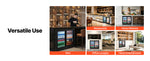 Amocart 7.4/11.4 Cu. Ft Back Bar Cooler with LED Lighting Adjustable Shelves Low-E Glass Display Cooler for Beer Wine Drink