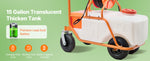 Amocart Battery Powered 15 Gal Garden Weed Sprayer with Wheeled Cart 126FT Hose with Reel 8 Nozzles 2 Wands with Lock for Crop