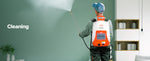 SucceBuy Battery Powered Backpack Sprayer Adjustable Pressure 4 Gallon Tank with 8/ 6 Nozzles 2 Wands for Weeding Spraying Cleaning