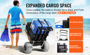 Load image into Gallery viewer, Amocart Beach Dolly with Big Wheels for Sand 165LBS Loading Capacity Folding Sand Cart with Cargo Deck Balloon Wheels for Beach
