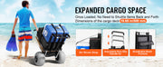 Load image into Gallery viewer, Amocart Beach Dolly with Big Wheels for Sand 29.9"x15.4" Cargo Deck w/ 12" Balloon Wheels 165 lbs Folding Sand Cart for Beach
