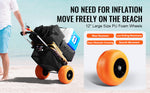 Amocart Beach Dolly with Big Wheels for Sand 165LBS Folding Cart with Cargo Deck Solid Wheel Adjustable Height Cart for Beach