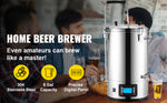 SucceBuy 35L110/220V 304Stainless Steel All-in-One Home Beer Brewer Electric Brewing System with Pump Brewing Beer Equipment Kit