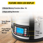SucceBuy 35L110/220V 304Stainless Steel All-in-One Home Beer Brewer Electric Brewing System with Pump Brewing Beer Equipment Kit