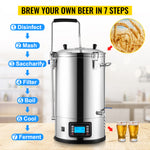 SucceBuy 35L110/220V 304Stainless Steel All-in-One Home Beer Brewer Electric Brewing System with Pump Brewing Beer Equipment Kit