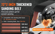 Bild in Galerie-Viewer laden, Amocart Belt Grinder Sander Variable Speed Belt Polisher with VFD 1500W Knife Sharpener Grinding Moulds &amp; 3PCS Sanding Belts
