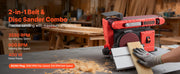 Bild in Galerie-Viewer laden, Amocart 5/6" Disc Sander 1x30/4x 36 in Belt Sander 250/400W with Adjustable Worktable &amp; Dust Collection Port for Woodworking
