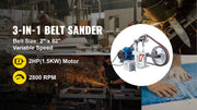 Charger l'image dans la visionneuse de galerie, Amocart 1.5KW Belt Grinder Machine 2 x 82in Variable/Constant Speed 3 Mode Electric Belt Sander for Tool Polishing Knife Making
