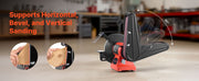 Bild in Galerie-Viewer laden, Amocart 8" Bench Grinder &amp; 2" x 28" Belt Sander Combo 350W Professional Sanding Machine with LED Work Light for Metalworking
