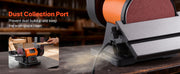 Charger l'image dans la visionneuse de galerie, Amocart 6in Disc Sander &amp; 2in x 42in Belt Sander 420W Bench Belt Disc Sanders Combo for DIY Woodworking Furniture Refinishing
